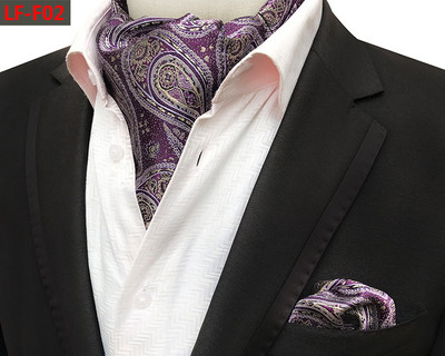 GUSLESON Modni brend Muški rupčić Kravata Ascot Set Paisley uzorak Luksuzna gospodska kravata Vjenčana leptir mašna Komplet džepnih kvadratića