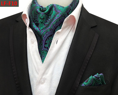 GUSLESON Modni brend Muški rupčić Kravata Ascot Set Paisley uzorak Luksuzna gospodska kravata Vjenčana leptir mašna Komplet džepnih kvadratića