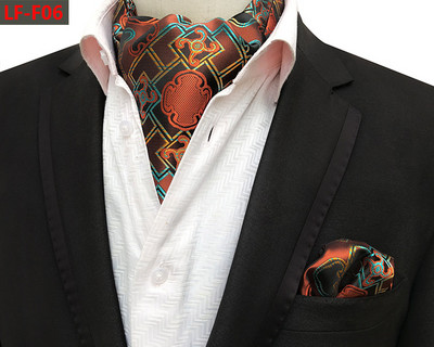 GUSLESON Modni brend Muški rupčić Kravata Ascot Set Paisley uzorak Luksuzna gospodska kravata Vjenčana leptir mašna Komplet džepnih kvadratića