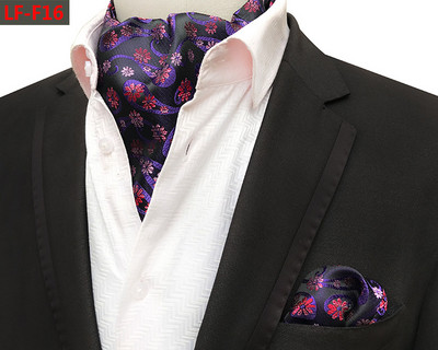 GUSLESON Modni brend Muški rupčić Kravata Ascot Set Paisley uzorak Luksuzna gospodska kravata Vjenčana leptir mašna Komplet džepnih kvadratića
