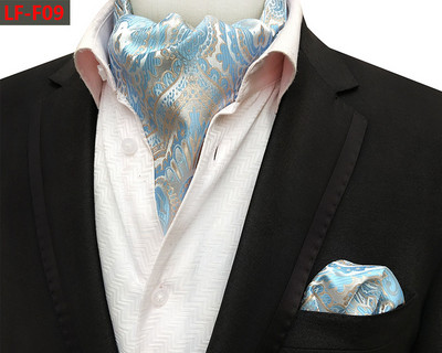 GUSLESON Modni brend Muški rupčić Kravata Ascot Set Paisley uzorak Luksuzna gospodska kravata Vjenčana leptir mašna Komplet džepnih kvadratića