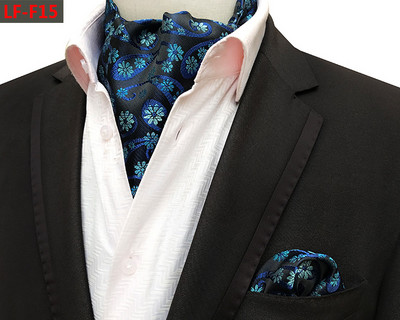 GUSLESON Modni brend Muški rupčić Kravata Ascot Set Paisley uzorak Luksuzna gospodska kravata Vjenčana leptir mašna Komplet džepnih kvadratića