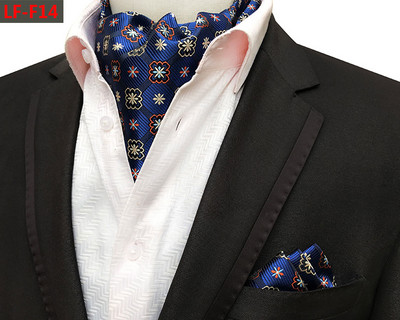 GUSLESON Modni brend Muški rupčić Kravata Ascot Set Paisley uzorak Luksuzna gospodska kravata Vjenčana leptir mašna Komplet džepnih kvadratića