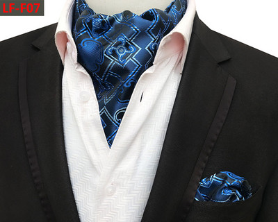 GUSLESON Modni brend Muški rupčić Kravata Ascot Set Paisley uzorak Luksuzna gospodska kravata Vjenčana leptir mašna Komplet džepnih kvadratića