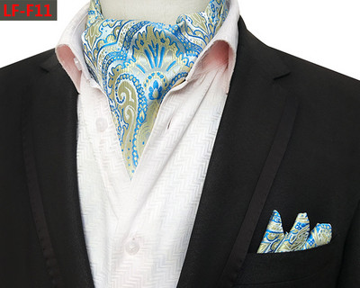 GUSLESON Modni brend Muški rupčić Kravata Ascot Set Paisley uzorak Luksuzna gospodska kravata Vjenčana leptir mašna Komplet džepnih kvadratića