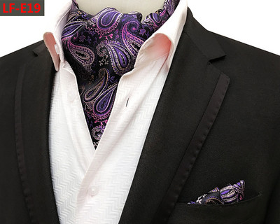 GUSLESON Modni brend Muški rupčić Kravata Ascot Set Paisley uzorak Luksuzna gospodska kravata Vjenčana leptir mašna Komplet džepnih kvadratića