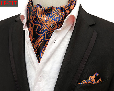GUSLESON Modni brend Muški rupčić Kravata Ascot Set Paisley uzorak Luksuzna gospodska kravata Vjenčana leptir mašna Komplet džepnih kvadratića