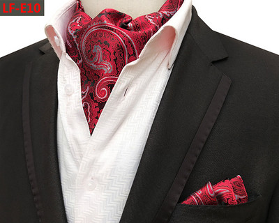 GUSLESON Modni brend Muški rupčić Kravata Ascot Set Paisley uzorak Luksuzna gospodska kravata Vjenčana leptir mašna Komplet džepnih kvadratića