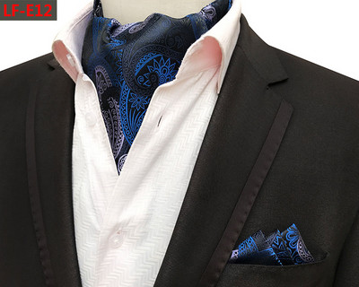 GUSLESON Modni brend Muški rupčić Kravata Ascot Set Paisley uzorak Luksuzna gospodska kravata Vjenčana leptir mašna Komplet džepnih kvadratića