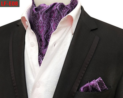 GUSLESON Modni brend Muški rupčić Kravata Ascot Set Paisley uzorak Luksuzna gospodska kravata Vjenčana leptir mašna Komplet džepnih kvadratića