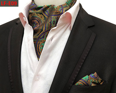 GUSLESON Modni brend Muški rupčić Kravata Ascot Set Paisley uzorak Luksuzna gospodska kravata Vjenčana leptir mašna Komplet džepnih kvadratića