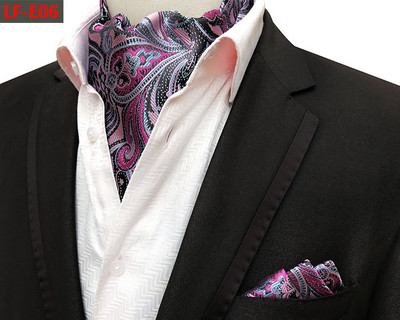 GUSLESON Modni brend Muški rupčić Kravata Ascot Set Paisley uzorak Luksuzna gospodska kravata Vjenčana leptir mašna Komplet džepnih kvadratića