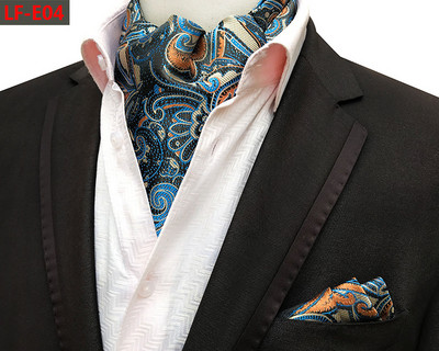 GUSLESON Modni brend Muški rupčić Kravata Ascot Set Paisley uzorak Luksuzna gospodska kravata Vjenčana leptir mašna Komplet džepnih kvadratića