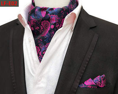 GUSLESON Modni brend Muški rupčić Kravata Ascot Set Paisley uzorak Luksuzna gospodska kravata Vjenčana leptir mašna Komplet džepnih kvadratića