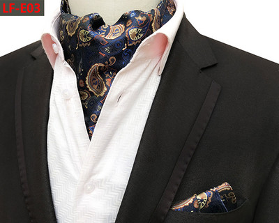 GUSLESON Modni brend Muški rupčić Kravata Ascot Set Paisley uzorak Luksuzna gospodska kravata Vjenčana leptir mašna Komplet džepnih kvadratića