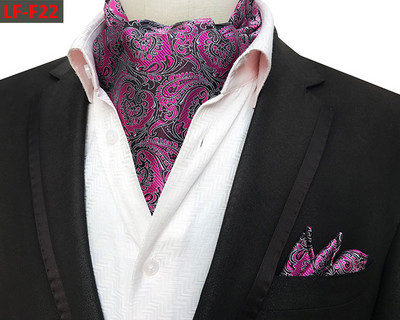 GUSLESON Modni brend Muški rupčić Kravata Ascot Set Paisley uzorak Luksuzna gospodska kravata Vjenčana leptir mašna Komplet džepnih kvadratića