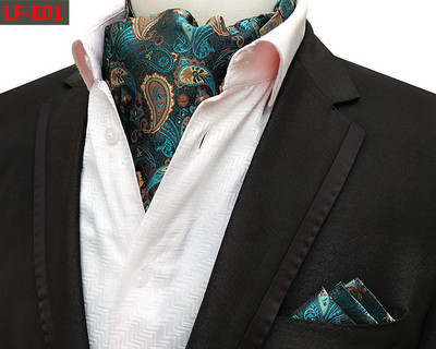 GUSLESON Modni brend Muški rupčić Kravata Ascot Set Paisley uzorak Luksuzna gospodska kravata Vjenčana leptir mašna Komplet džepnih kvadratića