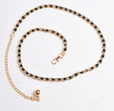 Női Gyöngy Dekoráció Deréklánc Ruhához Divat Női Tervező Fém Gyöngyök Gyöngyös Övek Ruházati Kiegészítők Női