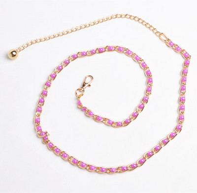 Női Gyöngy Dekoráció Deréklánc Ruhához Divat Női Tervező Fém Gyöngyök Gyöngyös Övek Ruházati Kiegészítők Női