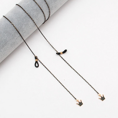 Ženski lanac za sunčane naočale za žene Metalni lančići za maske Uzica crne anti-lost naočale držač za slušalice ogrlica