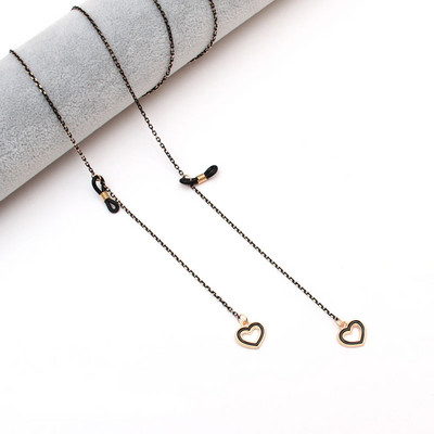 Ženski lanac za sunčane naočale za žene Metalni lančići za maske Uzica crne anti-lost naočale držač za slušalice ogrlica