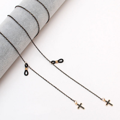 Ženski lanac za sunčane naočale za žene Metalni lančići za maske Uzica crne anti-lost naočale držač za slušalice ogrlica