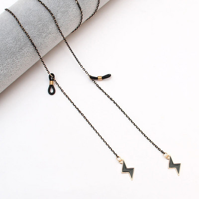 Ženski lanac za sunčane naočale za žene Metalni lančići za maske Uzica crne anti-lost naočale držač za slušalice ogrlica