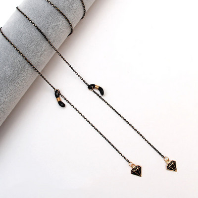 Ženski lanac za sunčane naočale za žene Metalni lančići za maske Uzica crne anti-lost naočale držač za slušalice ogrlica