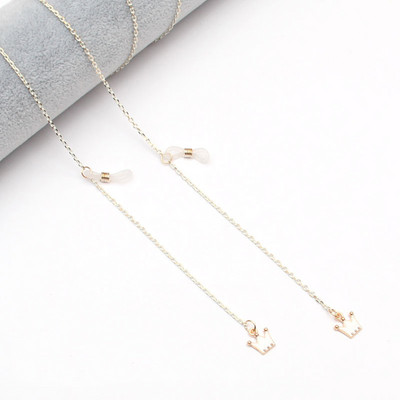 Ženski lanac za sunčane naočale za žene Metalni lančići za maske Uzica crne anti-lost naočale držač za slušalice ogrlica