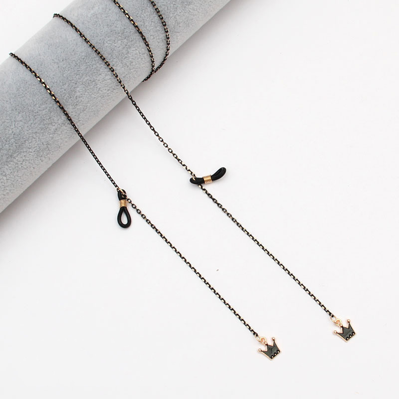 Ženski lanac za sunčane naočale za žene Metalni lančići za maske Uzica crne anti-lost naočale držač za slušalice ogrlica