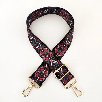 Kontrasztos, világos vonalú csíkos táskapánt Női válltáska öv, állítható széles pántos táskarészek Női futártáska fogantyúja