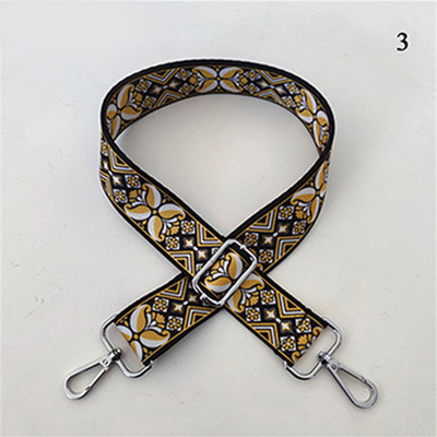 Kontrasztos, világos vonalú csíkos táskapánt Női válltáska öv, állítható széles pántos táskarészek Női futártáska fogantyúja