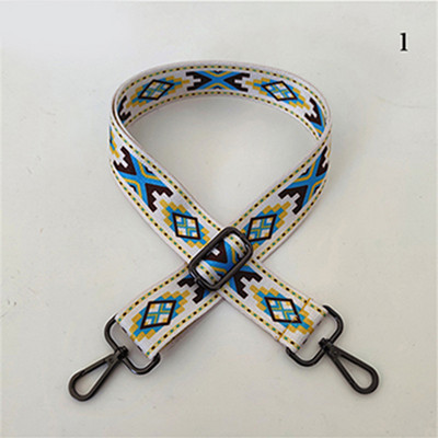 Kontrasztos, világos vonalú csíkos táskapánt Női válltáska öv, állítható széles pántos táskarészek Női futártáska fogantyúja