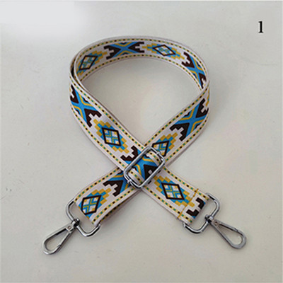 Kontrasztos, világos vonalú csíkos táskapánt Női válltáska öv, állítható széles pántos táskarészek Női futártáska fogantyúja