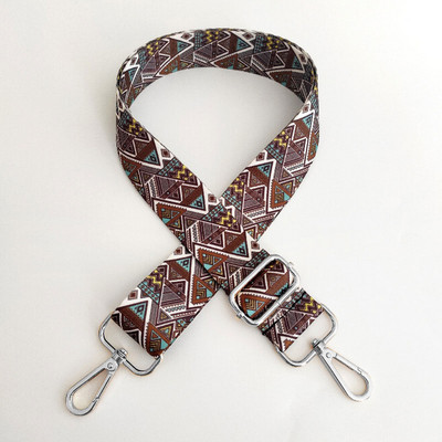 Kontrasztos, világos vonalú csíkos táskapánt Női válltáska öv, állítható széles pántos táskarészek Női futártáska fogantyúja