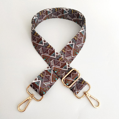 Kontrasztos, világos vonalú csíkos táskapánt Női válltáska öv, állítható széles pántos táskarészek Női futártáska fogantyúja