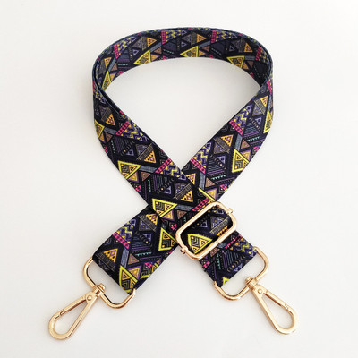 Kontrasztos, világos vonalú csíkos táskapánt Női válltáska öv, állítható széles pántos táskarészek Női futártáska fogantyúja