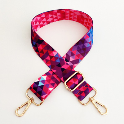 Kontrasztos, világos vonalú csíkos táskapánt Női válltáska öv, állítható széles pántos táskarészek Női futártáska fogantyúja