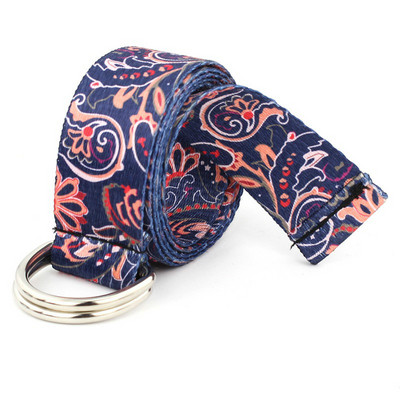 Model se dobro prodaje Boho djevojka Platneni remen s dvostranim otiskom Ženski modni ukras Jednostavan remen za slobodno vrijeme Joker duge hlače