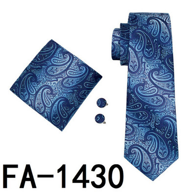 FA-905 férfi nyakkendő, 20 stílusú nyakkendő Hanky mandzsettagomb szett Férfi üzleti ajándék nyakkendők férfiaknak Ingyenes szállítás