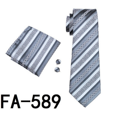 FA-905 férfi nyakkendő, 20 stílusú nyakkendő Hanky mandzsettagomb szett Férfi üzleti ajándék nyakkendők férfiaknak Ingyenes szállítás