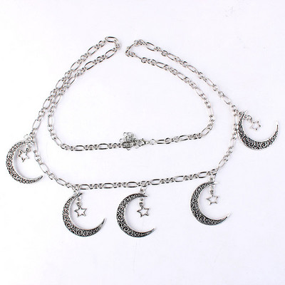 Nyugati boszorkányság holdötvös övlánc pókdenevér pogány testlánc