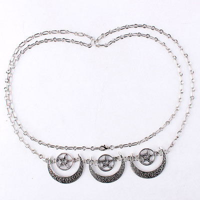 Nyugati boszorkányság holdötvös övlánc pókdenevér pogány testlánc