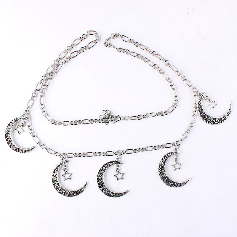 Nyugati boszorkányság holdötvös övlánc pókdenevér pogány testlánc