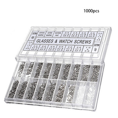 Kit de reparare ochelari Sortiment de reparații optice pentru ochelari de soare Șuruburi de reparare a ochelarilor din oțel inoxidabil Accesoriu de înlocuire