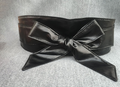 Cureaua lată pentru doamne, cu fundă mare, stil coreean, colorată, de înaltă calitate, centură moale, culoare pură, din piele PU, curea lată realizată manual