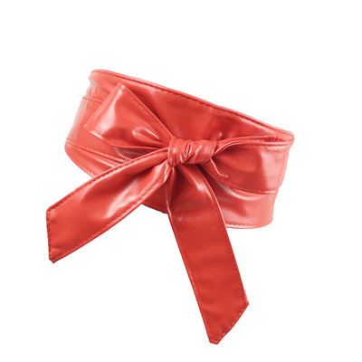 Cureaua lată pentru doamne, cu fundă mare, stil coreean, colorată, de înaltă calitate, centură moale, culoare pură, din piele PU, curea lată realizată manual