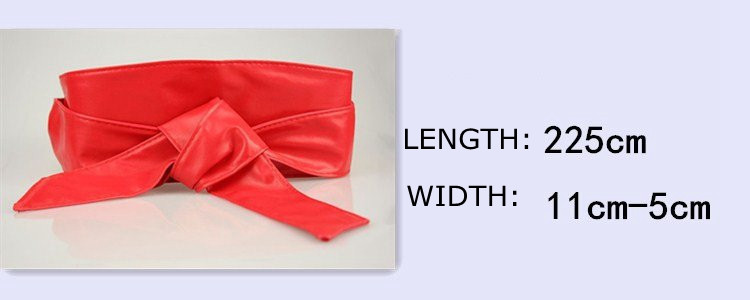 Cureaua lată pentru doamne, cu fundă mare, stil coreean, colorată, de înaltă calitate, centură moale, culoare pură, din piele PU, curea lată realizată manual