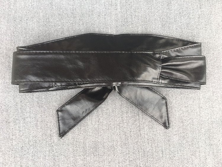 Cureaua lată pentru doamne, cu fundă mare, stil coreean, colorată, de înaltă calitate, centură moale, culoare pură, din piele PU, curea lată realizată manual