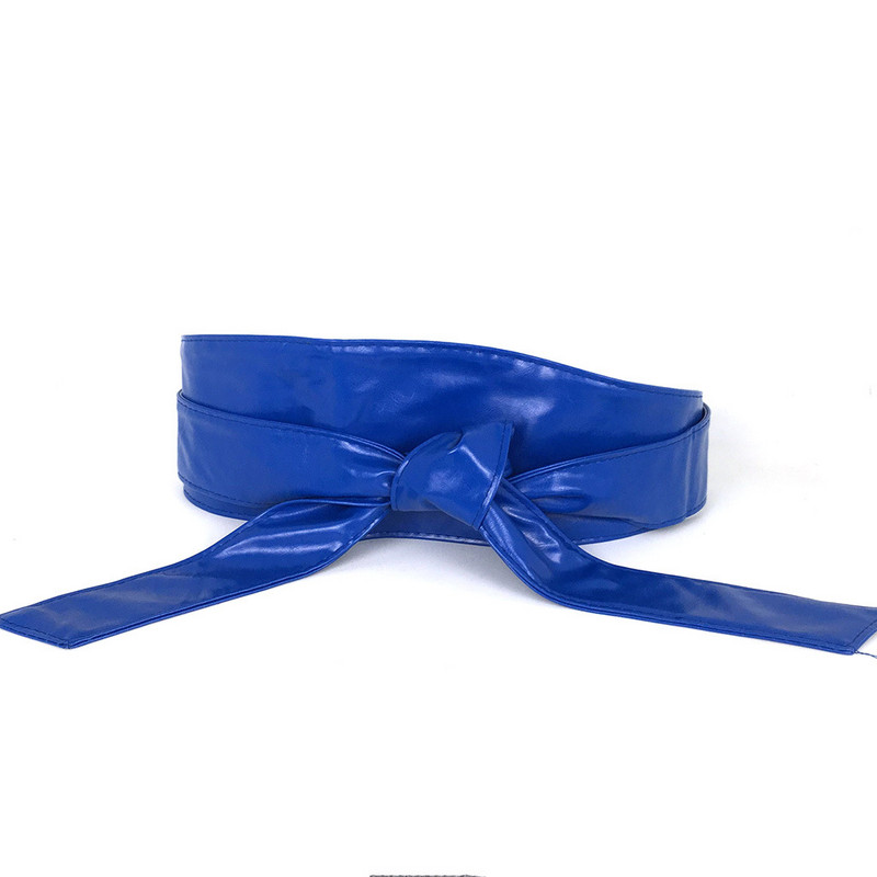 Cureaua lată pentru doamne, cu fundă mare, stil coreean, colorată, de înaltă calitate, centură moale, culoare pură, din piele PU, curea lată realizată manual